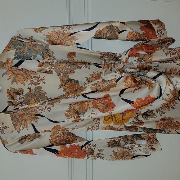 Autum satin dress,  size small, Excellent condition, new without tags - Picture 2 of 4